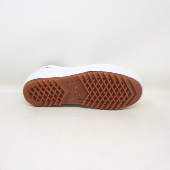 Vans Old Skool Stacked Platform Shoe Sneaker Canvas White Mens 7.5 / Womens 9 US - Picture 3 of 12